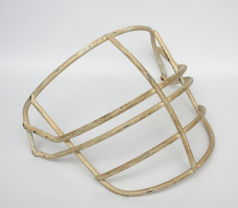 Vintage Game Used 1990s Schutt NJOP Football Facemask - White - CIJ