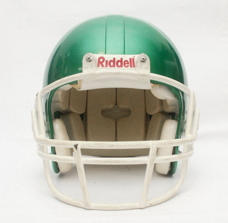 Vintage Game Used Riddell VSR4 Adult Medium Football Helmet - Green Metallic