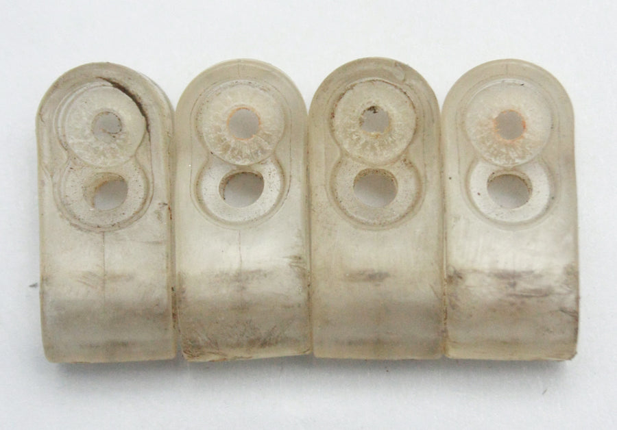 Game Used 1980s Riddell Double Hole Football Facemask Clips Thin Wire 031026C