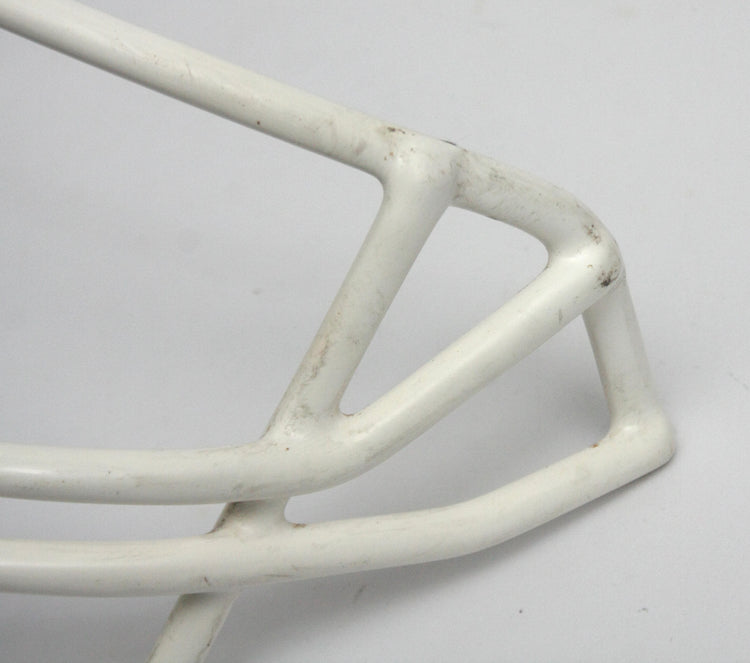 Vintage Game Used 1990s Schutt OPO Youth Football Helmet Facemask - White CID