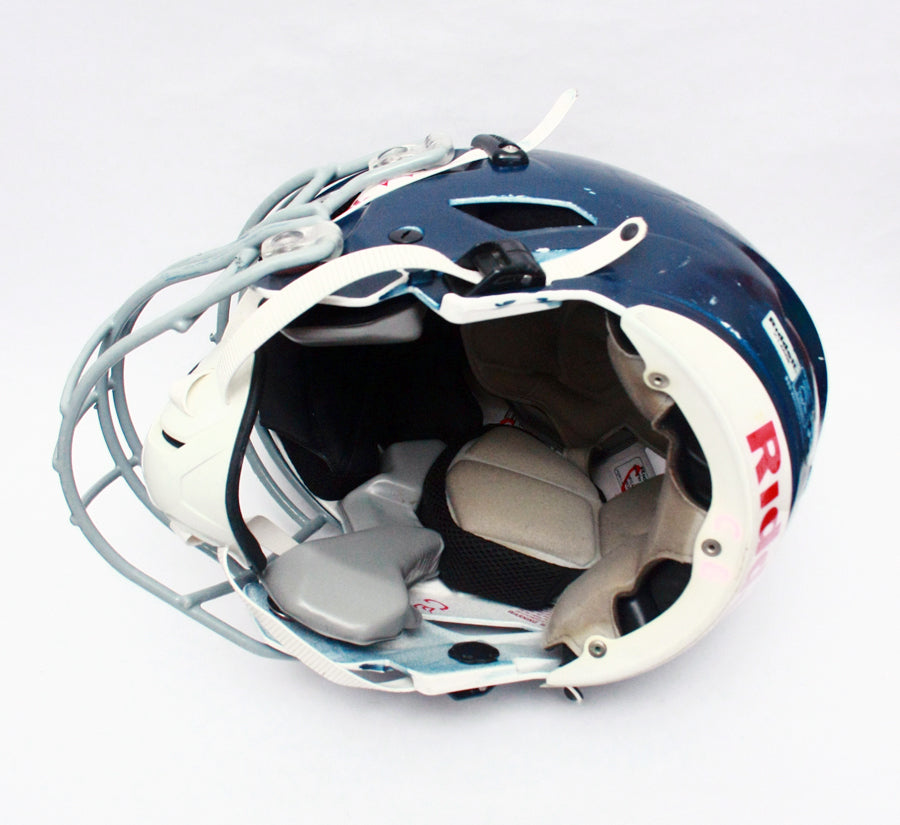 Game Used Riddell SpeedFlex Football Helmet - Youth XL - Painted Navy