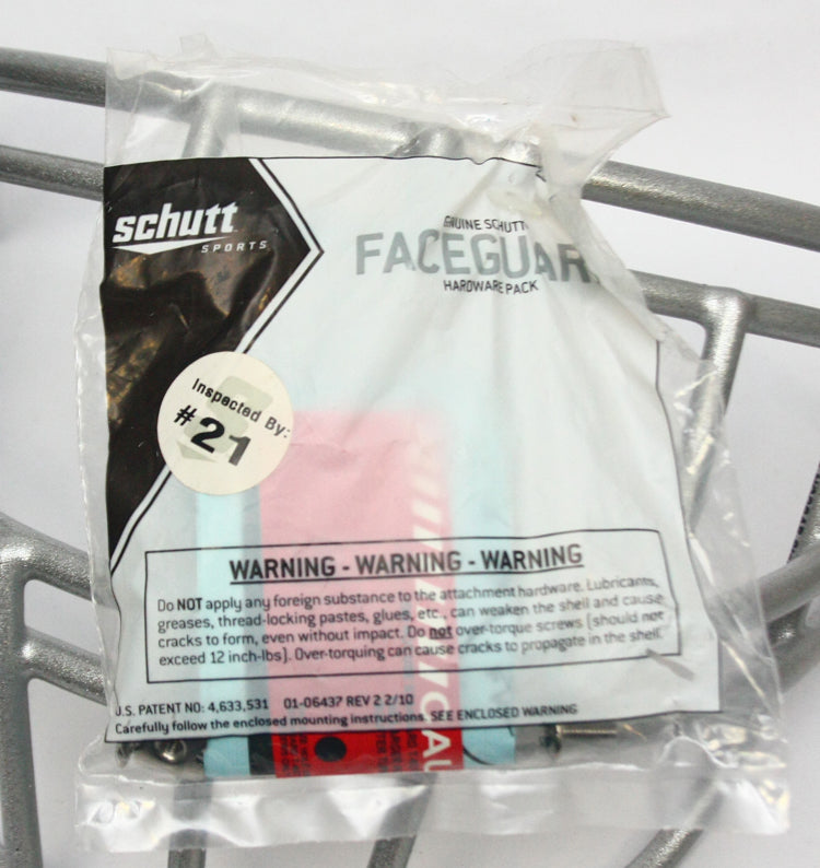 Rare Vintage NOS Schutt SEGOP-II Football Helmet Facemask - Silver Glitter