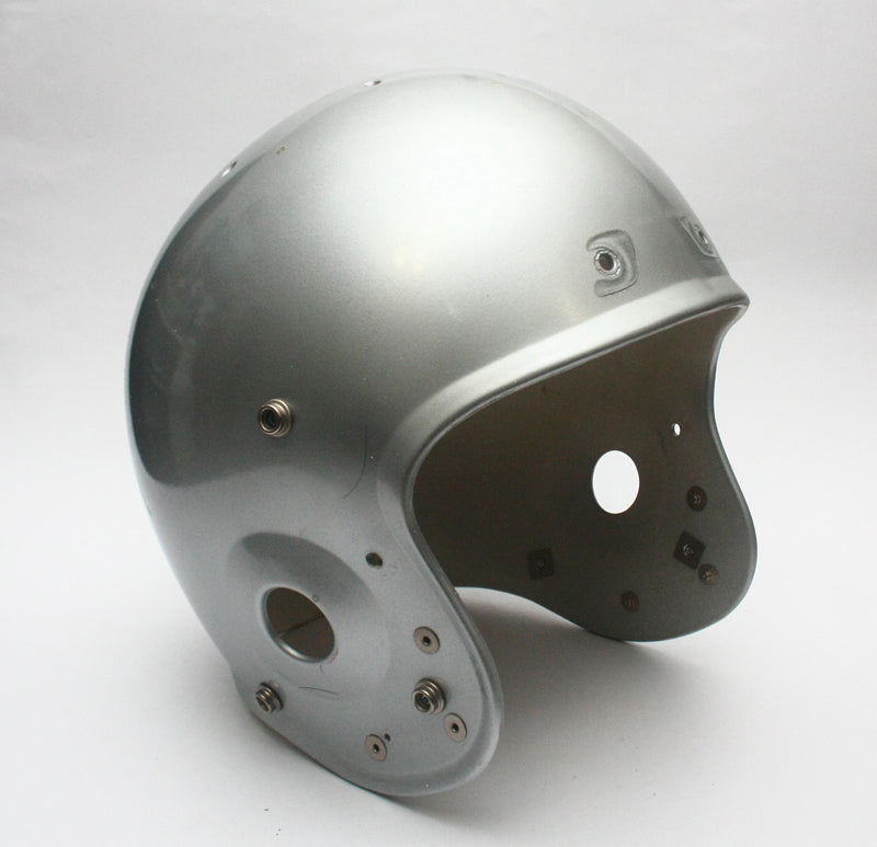 Vintage Game Used 1990s Schutt Pro Air II Large Football Helmet Shell - Silver
