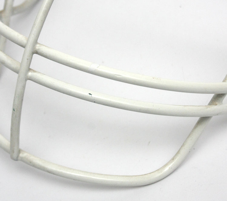 Vintage Game Used 1990s Schutt NOPO Youth Football Helmet Facemask - White BIB