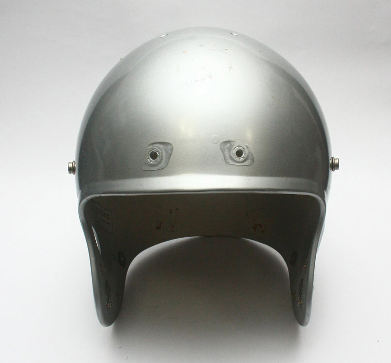 Vintage Game Used 1990s Schutt Pro Air II Large Football Helmet Shell - Silver
