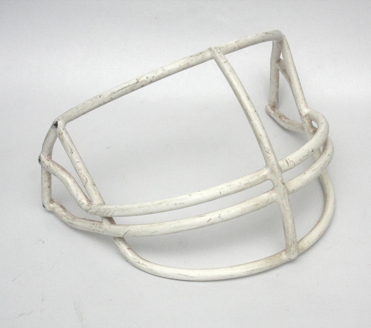 Vintage Game Used 1990s Riddell NOPO AdultFootball Helmet Facemask - White