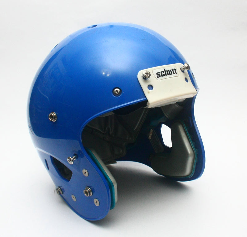 Game Used Schutt Air XP Pro VTD Adult Football Helmet Size Large - Blue