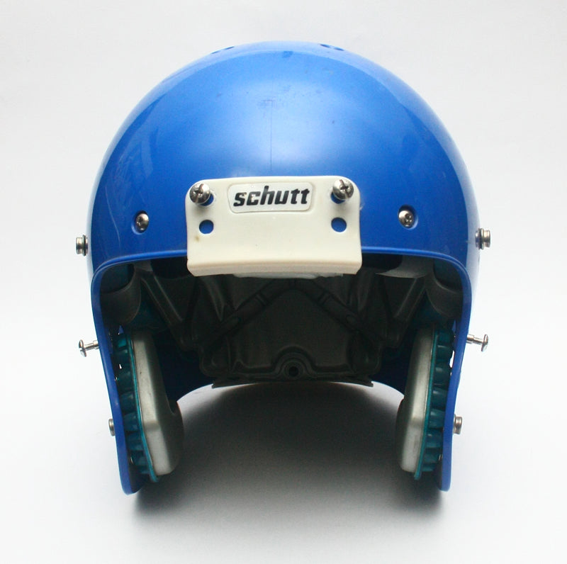 Game Used Schutt Air XP Pro VTD Adult Football Helmet Size Large - Blue