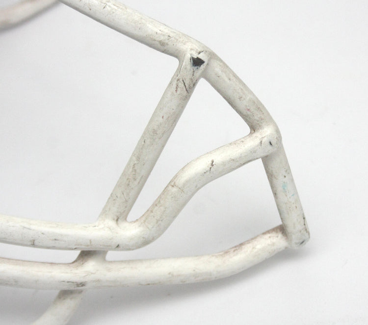 Vintage Game Used 1990s Riddell NOPO AdultFootball Helmet Facemask - White