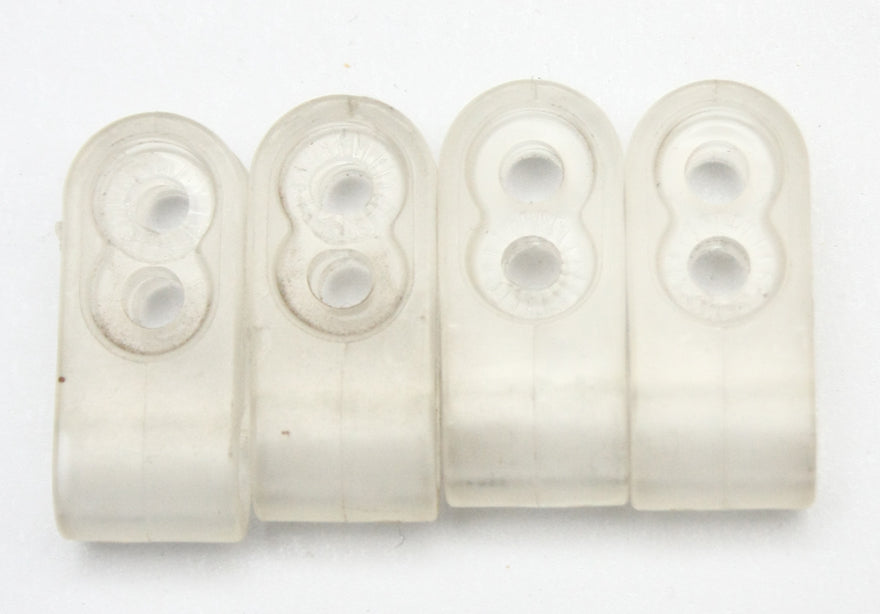 Game Used 1980s Riddell Double Hole Football Facemask Clips Thin Wire 011826F