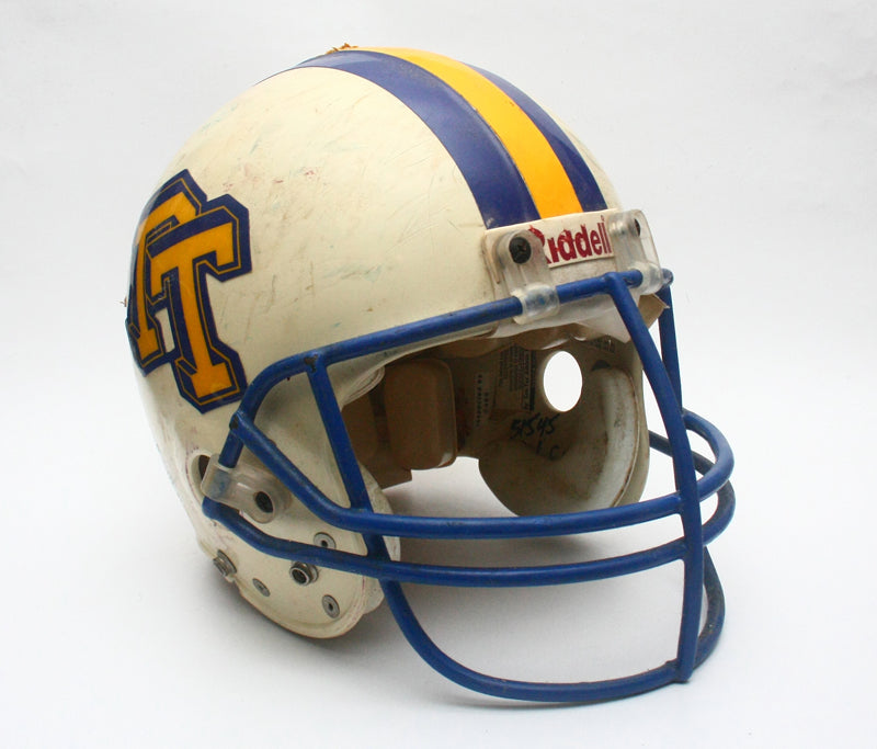 Vintage Game Used 1990s Pine Tree Pirates Riddell VSR 2 Football Helmet Size L