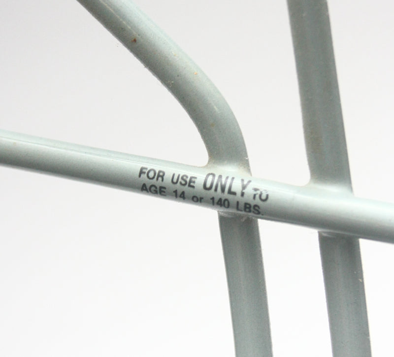 Vintage 1980s Game Used Schutt NOPO Football Helmet Facemask - Grey - Youth