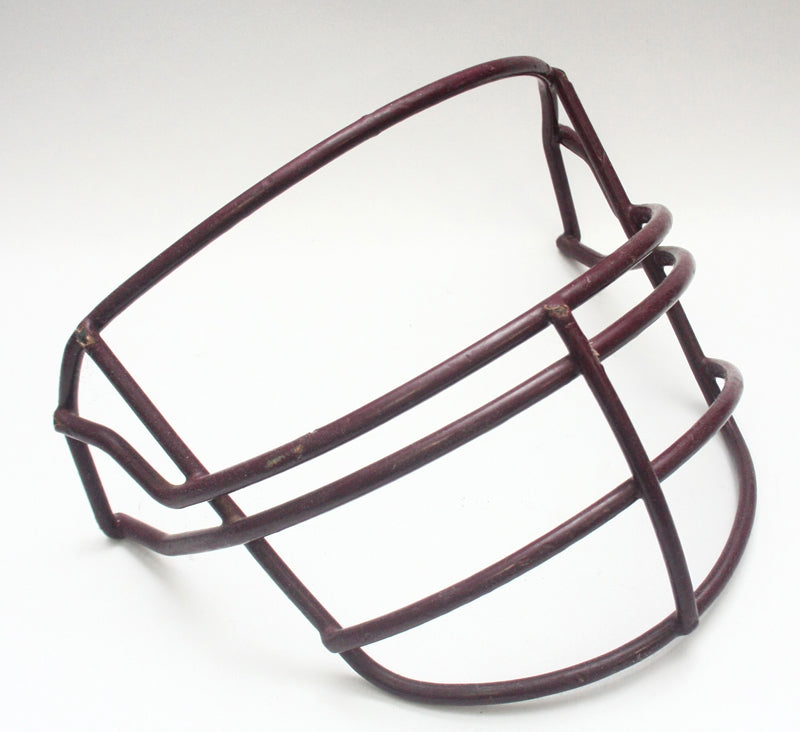 Vintage Game Used 1992 Riddell JOP Football Helmet Facemask - Maroon