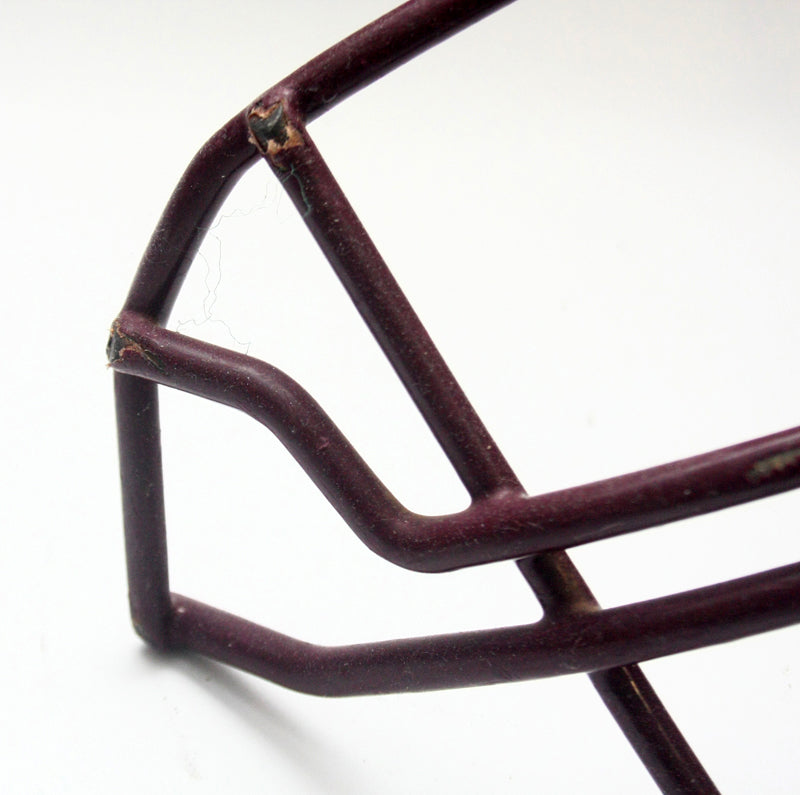 Vintage Game Used 1992 Riddell JOP Football Helmet Facemask - Maroon