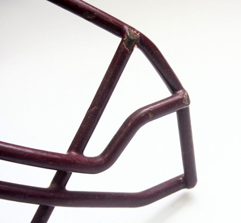 Vintage Game Used 1992 Riddell JOP Football Helmet Facemask - Maroon