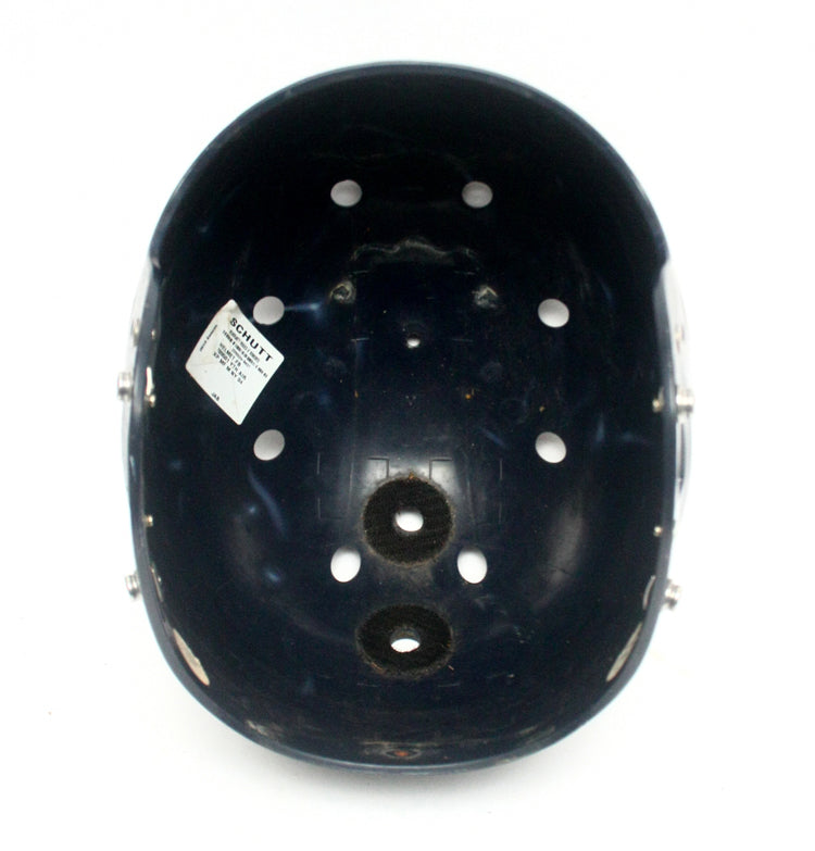 Game Used Schutt Air XP Dark Navy Blue Adult Medium Football Helmet Shell Only