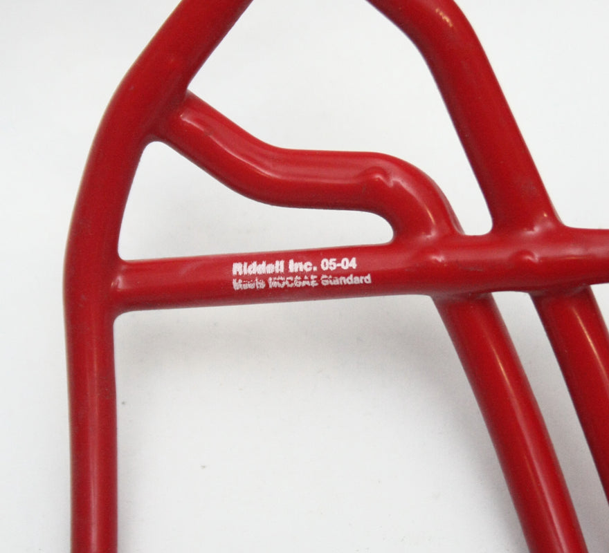 Game Used Vintage 2004 Riddell NOPO Football Helmet Facemask - Scarlet Red