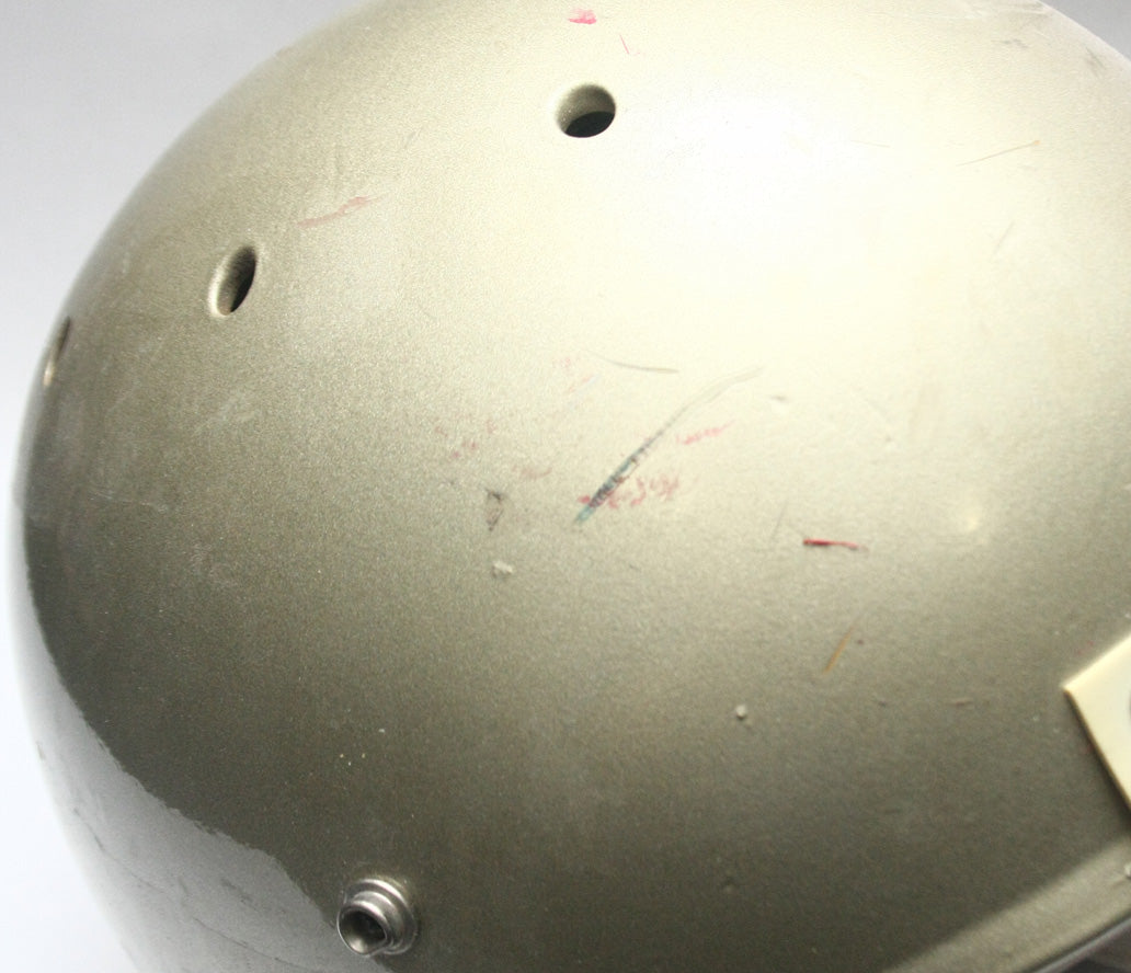 Vintage Game Used Schutt Air Football Helmet - Adult Large - Gold Metallic