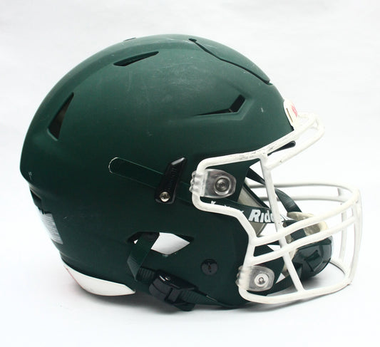 Game Used 2018 Riddell SpeedFlex Football Helmet - Adult Medium - Matte Green