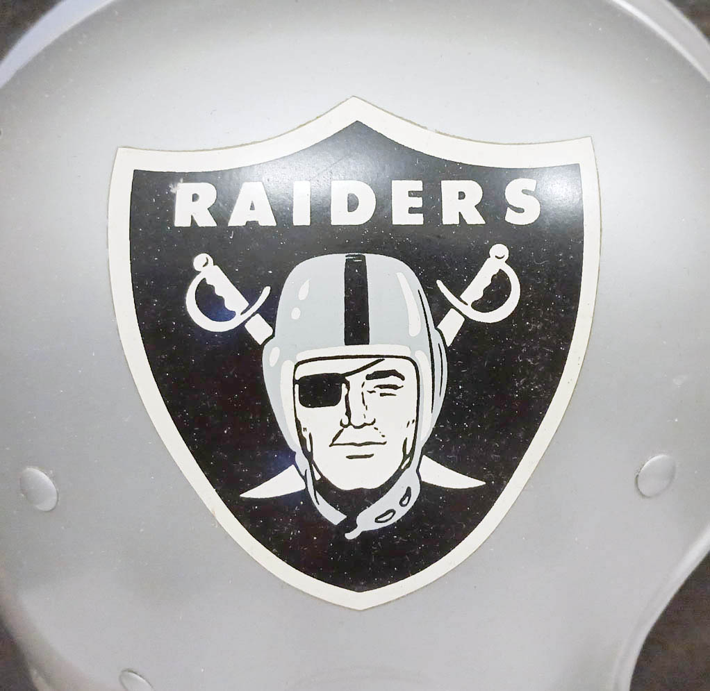 Rare Vintage 1960s Oakland Raiders Riddell RK Suspension Football Helmet Plaque