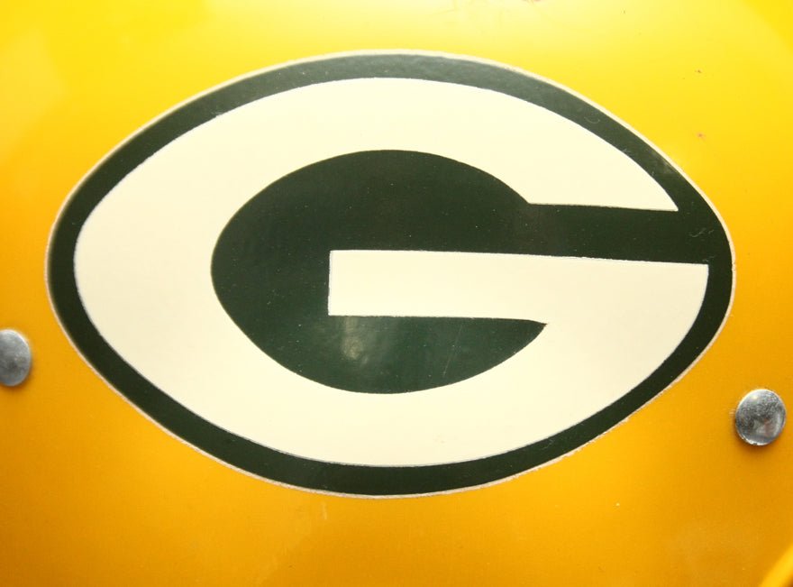 Rare Vintage 1960s Green Bay Packers Riddell RK Football Helmet Plaque