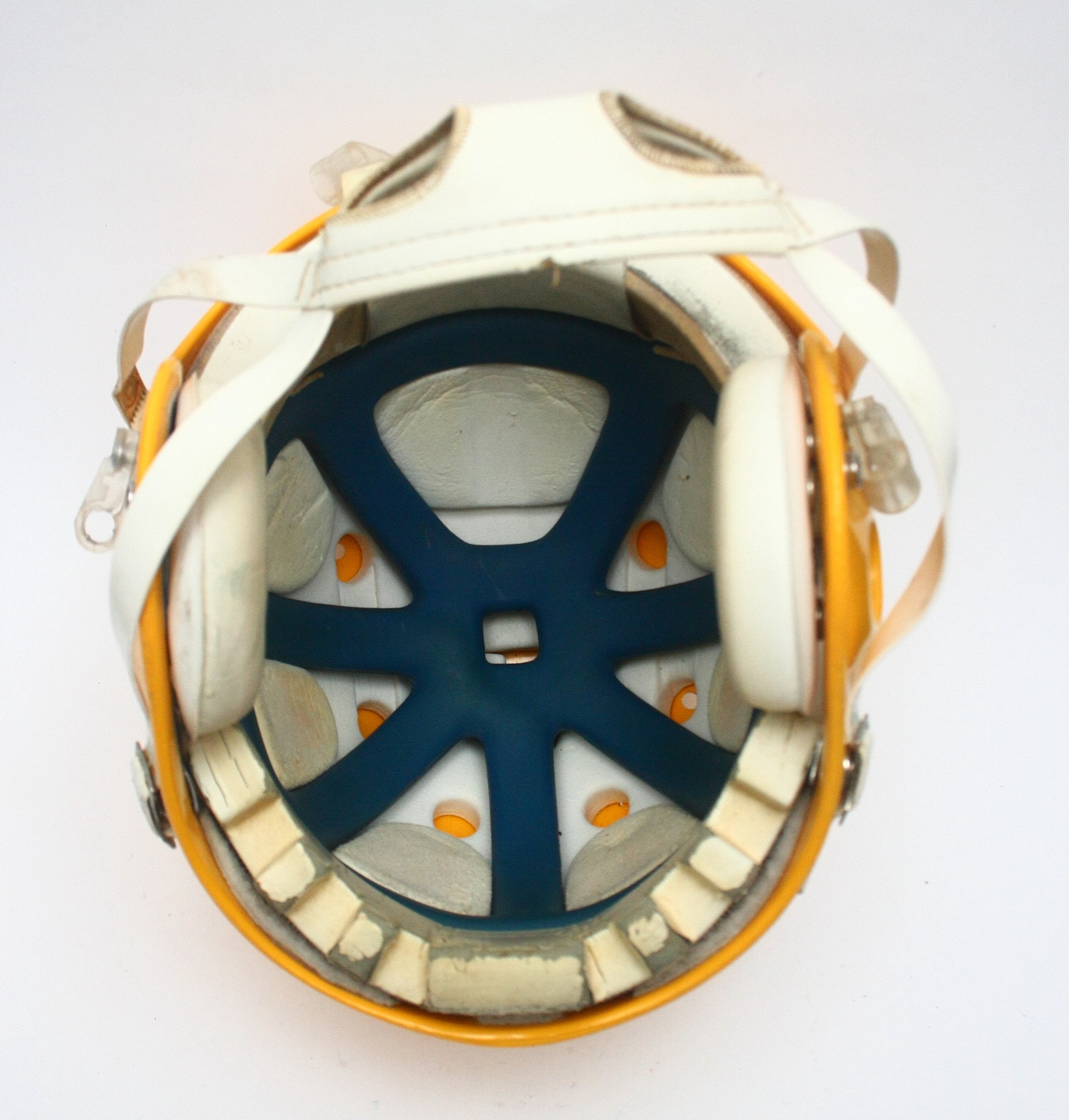 authentic yellow bike football helmet shell Game Used Schutt Pro Air II MEDIUM Football Helmet