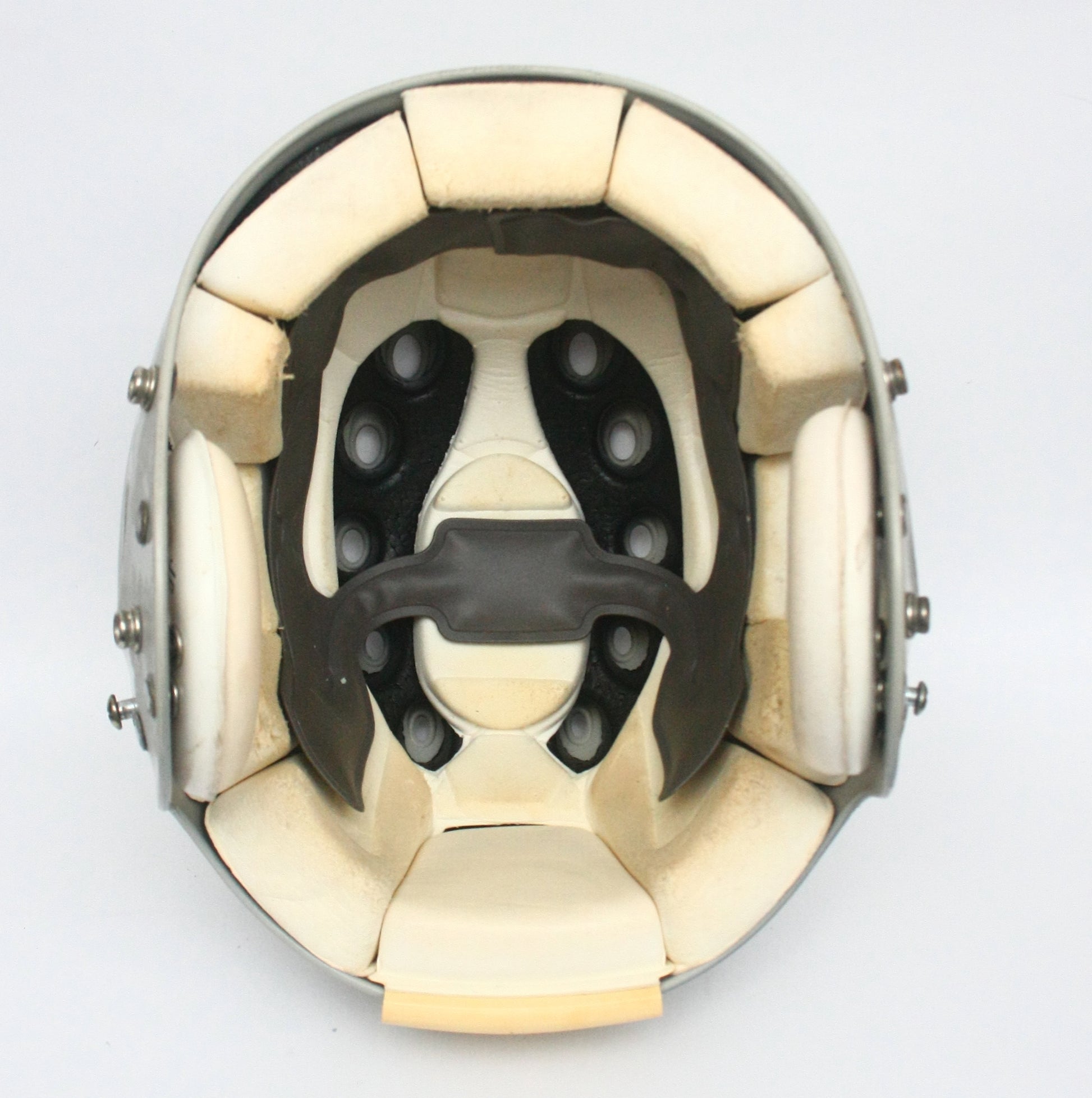 Game Used 1990s BIKE Football Helmet - Medium - Grey Football Helmet Restoration Center Game Used 1990s BIKE Football Helmet - Medium - Grey Football Helmet Restoration Center