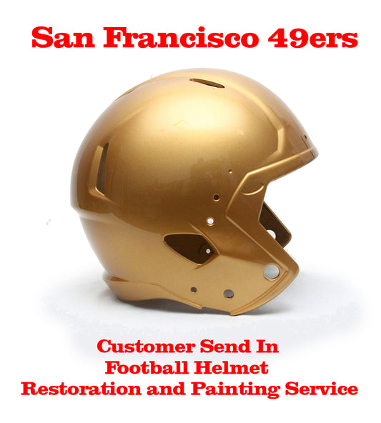 Customer SEND IN San Francisco 49ers Football Helmet Restore / Painting Service