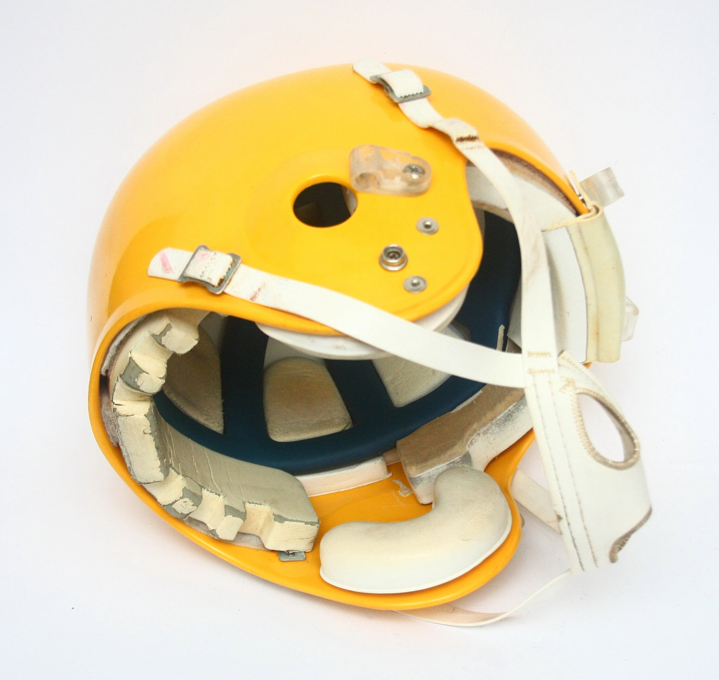 Game Used Schutt Pro Air II MEDIUM Football Helmet - Packers Yellow