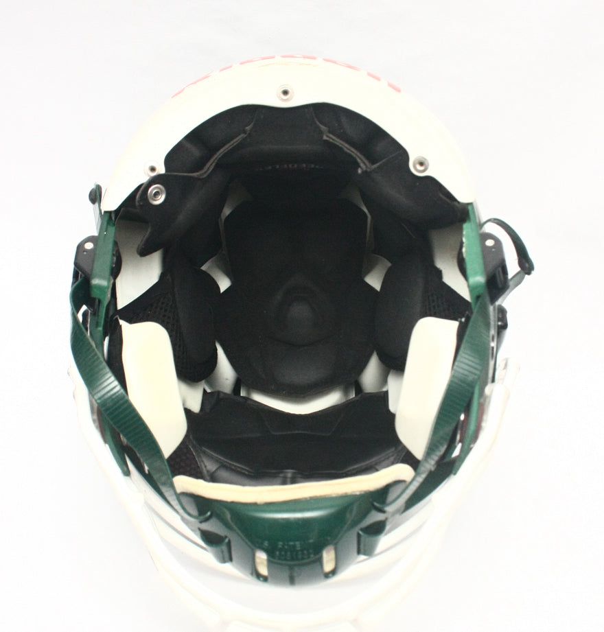 Game Used 2018 Riddell SpeedFlex Football Helmet - Adult Medium - Matte Green