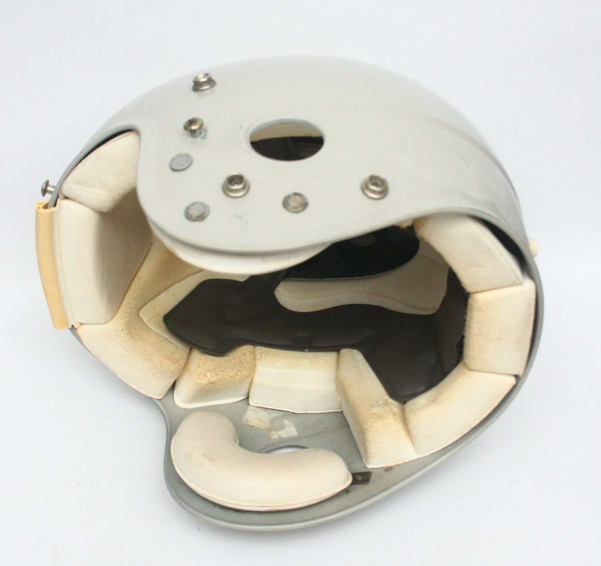 Game Used 1990s BIKE Football Helmet - Medium - Grey Football Helmet Restoration Center Game Used 1990s BIKE Football Helmet - Medium - Grey Football Helmet Restoration Center
