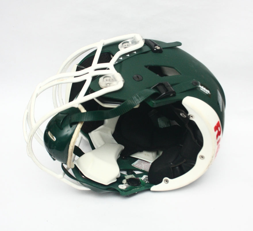 Game Used 2018 Riddell SpeedFlex Football Helmet - Adult Medium - Matte Green