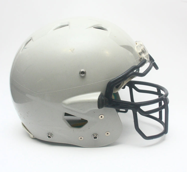 Game Used Schutt ION Large Football Helmet - Grey