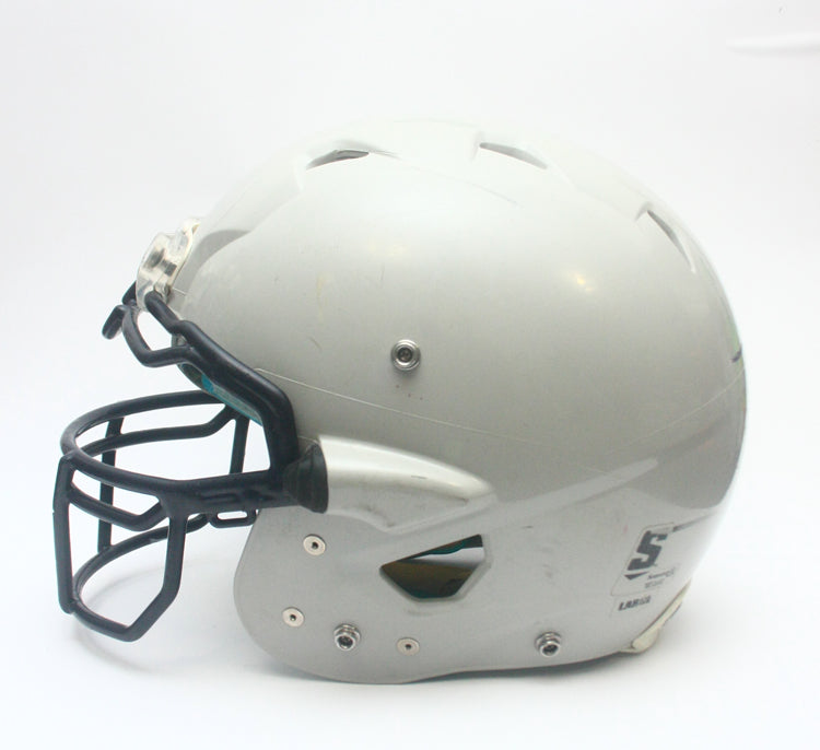 Game Used Schutt ION Large Football Helmet - Grey