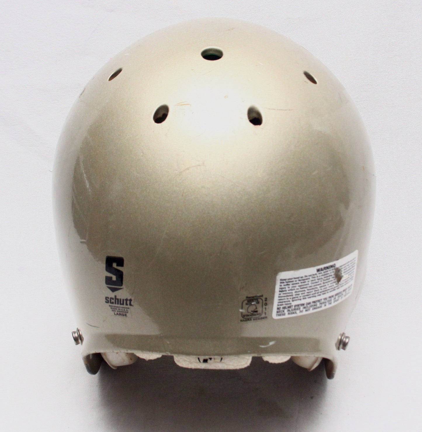 Pre-owned Schutt Air Advantage Youth Large Gold Metallic Football Helmet