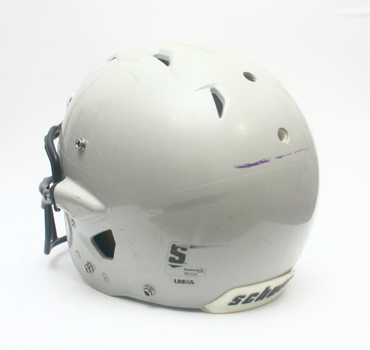 Game Used Schutt ION Large Football Helmet - Grey