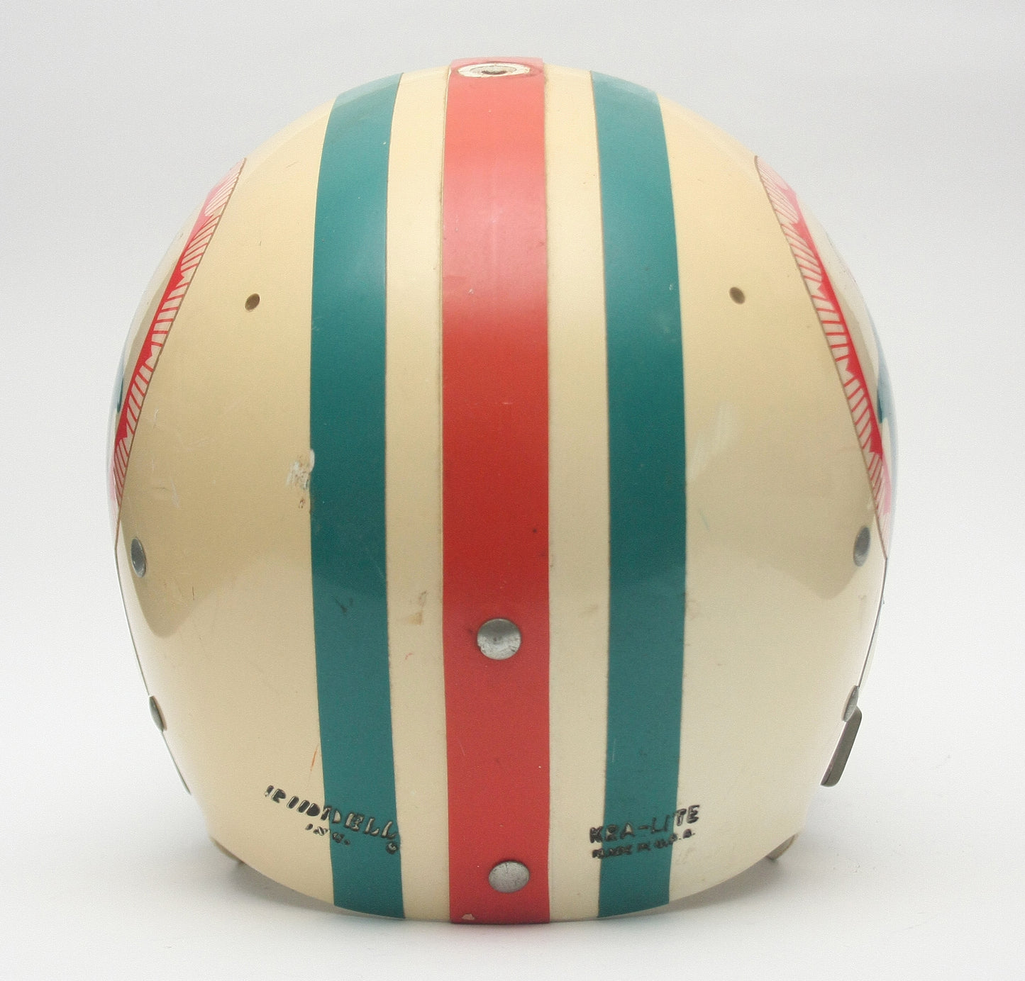 Vintage `1970s Miami Dolphins Riddell Kra Lite Football Helmet - Ex Lamp