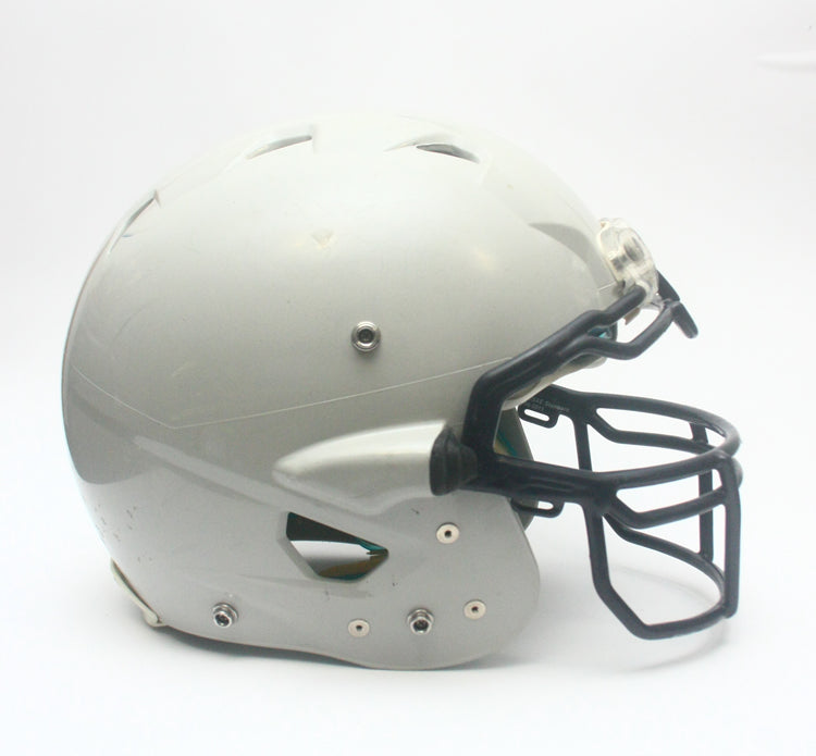 Game Used Schutt ION Large Football Helmet - Grey