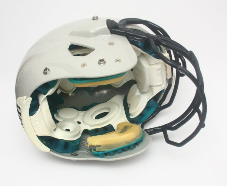 Game Used Schutt ION Large Football Helmet - Grey