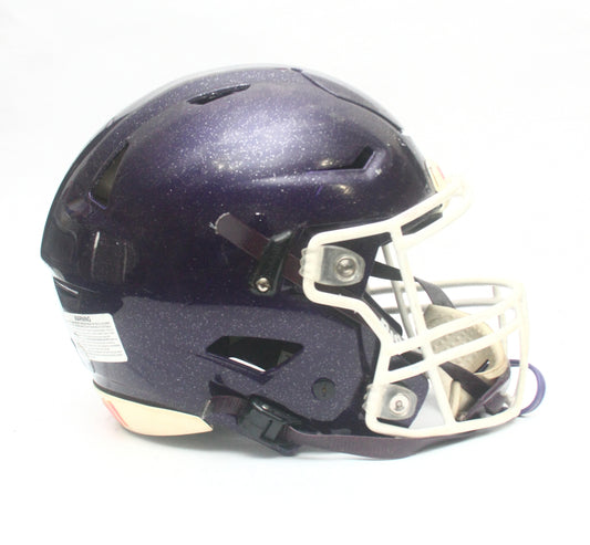 Game Used Riddell SpeedFlex Adult Large Football Helmet - Purple metallic