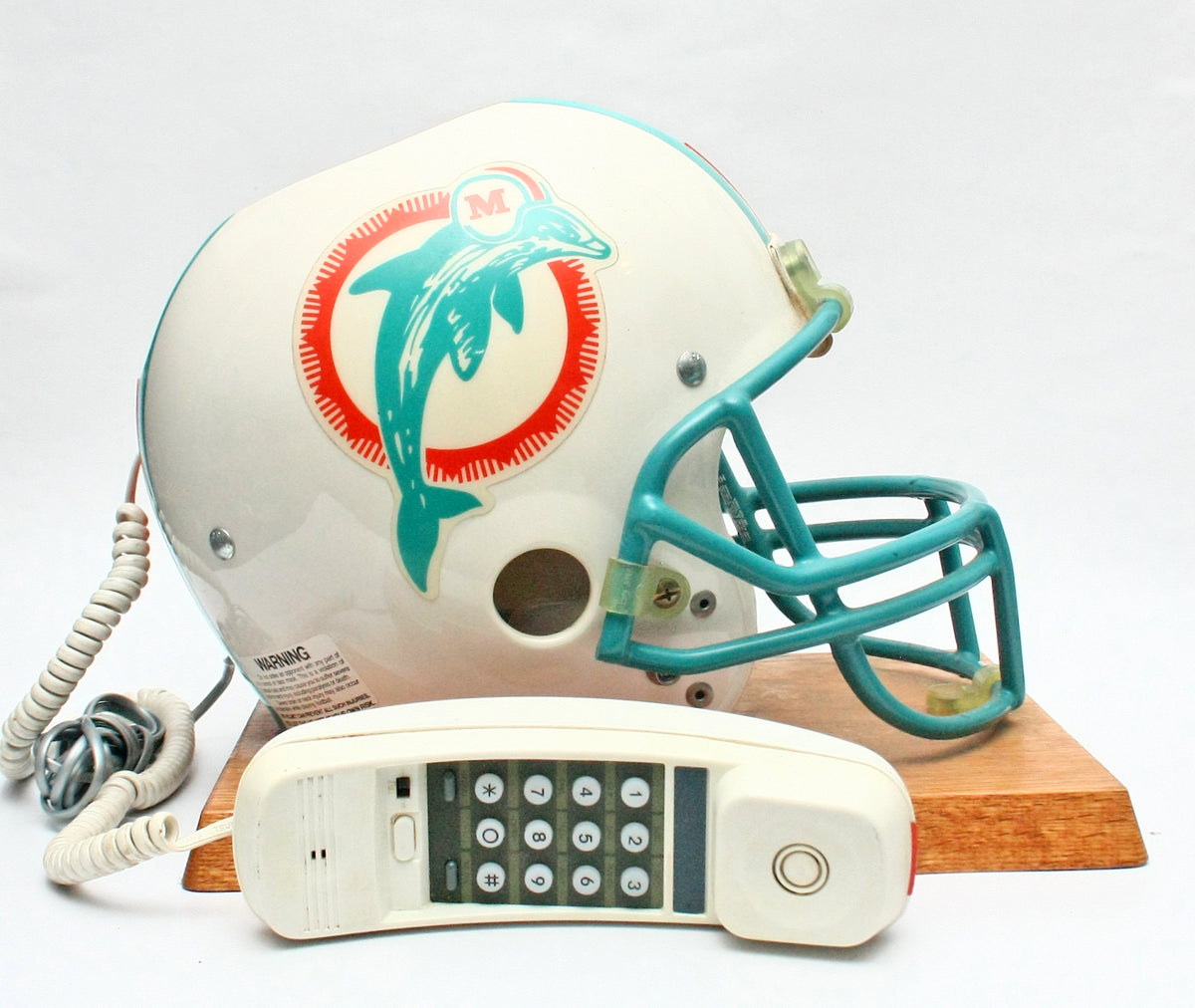 Rare Vintage 1990s Miami Dolphins Nardi Draft Day Football Helmet Phone - NMint