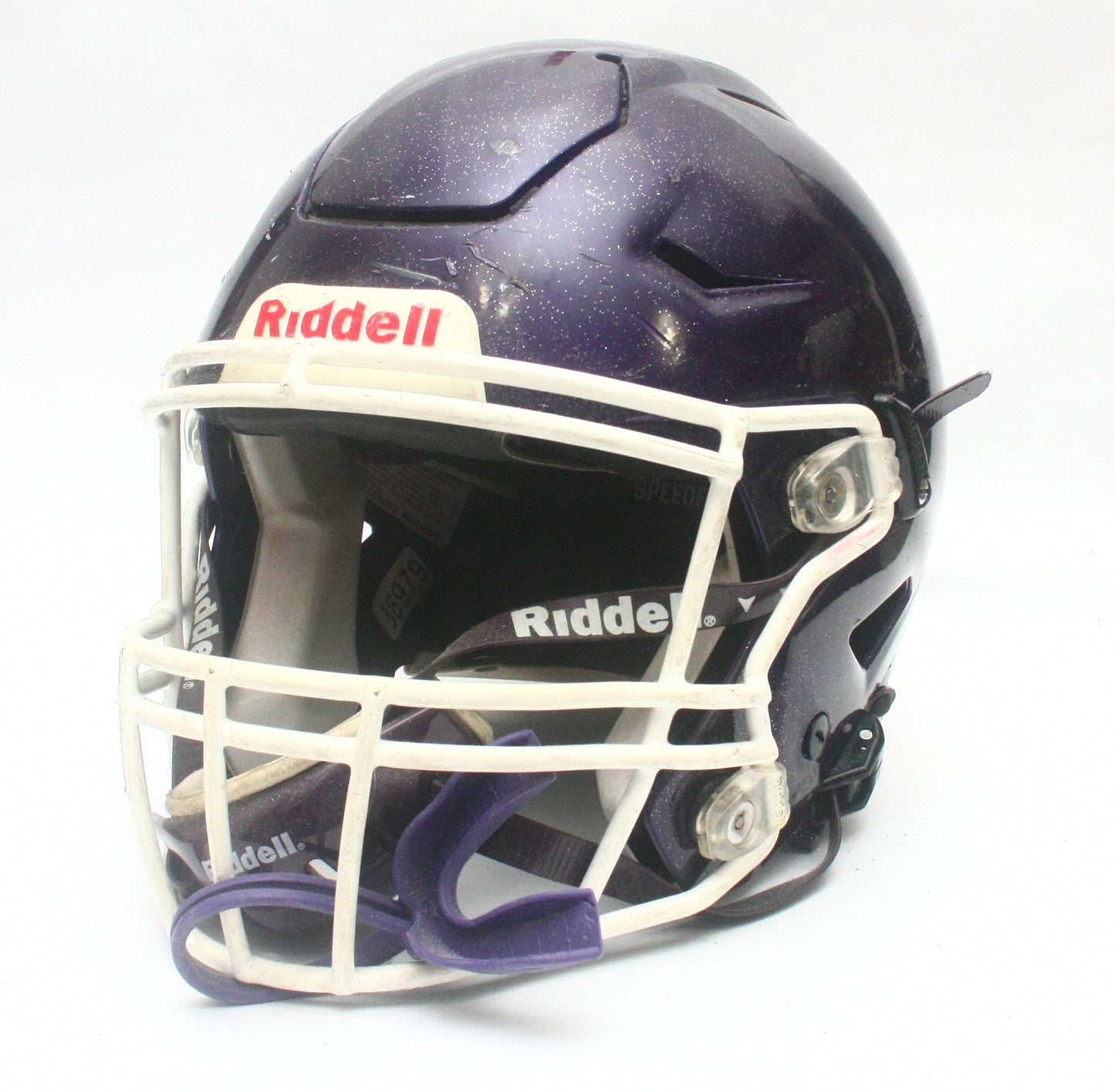 Game Used Riddell SpeedFlex Adult Large Football Helmet - Purple metallic