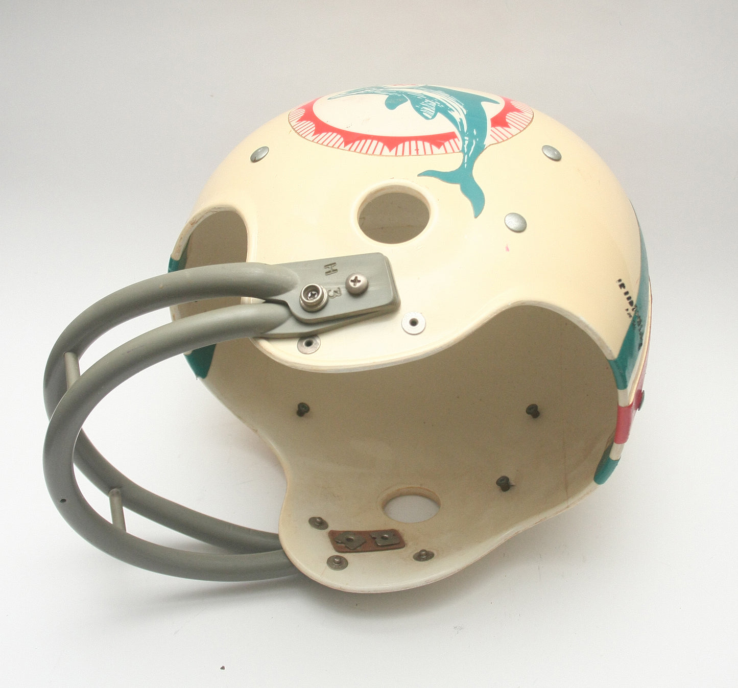 Vintage `1970s Miami Dolphins Riddell Kra Lite Football Helmet - Ex Lamp