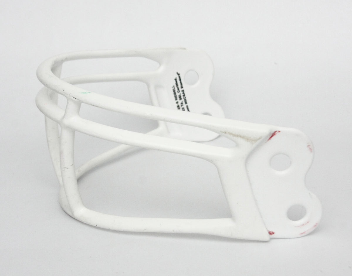 Game Used Riddell AX-2B-S AXIOM Football Helmet Facemask - White