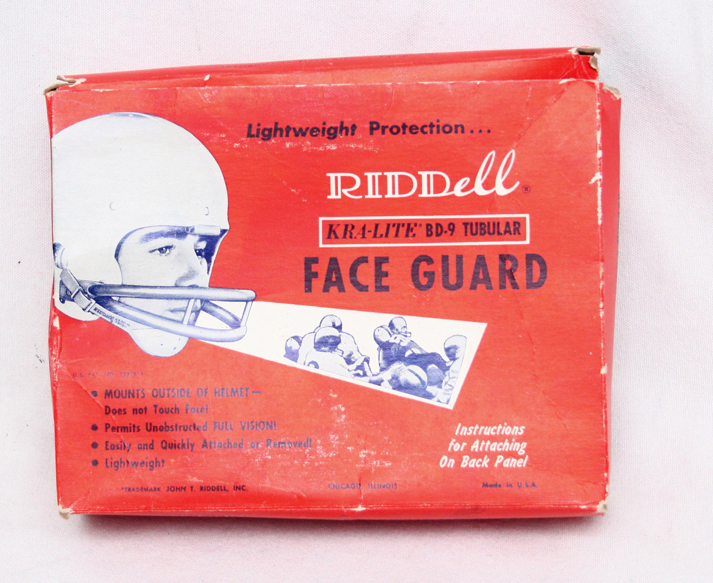 **Ultra Rare** NIB Vintage 1950s Riddell BD-9 Two Bar Football Helmet Facemask
