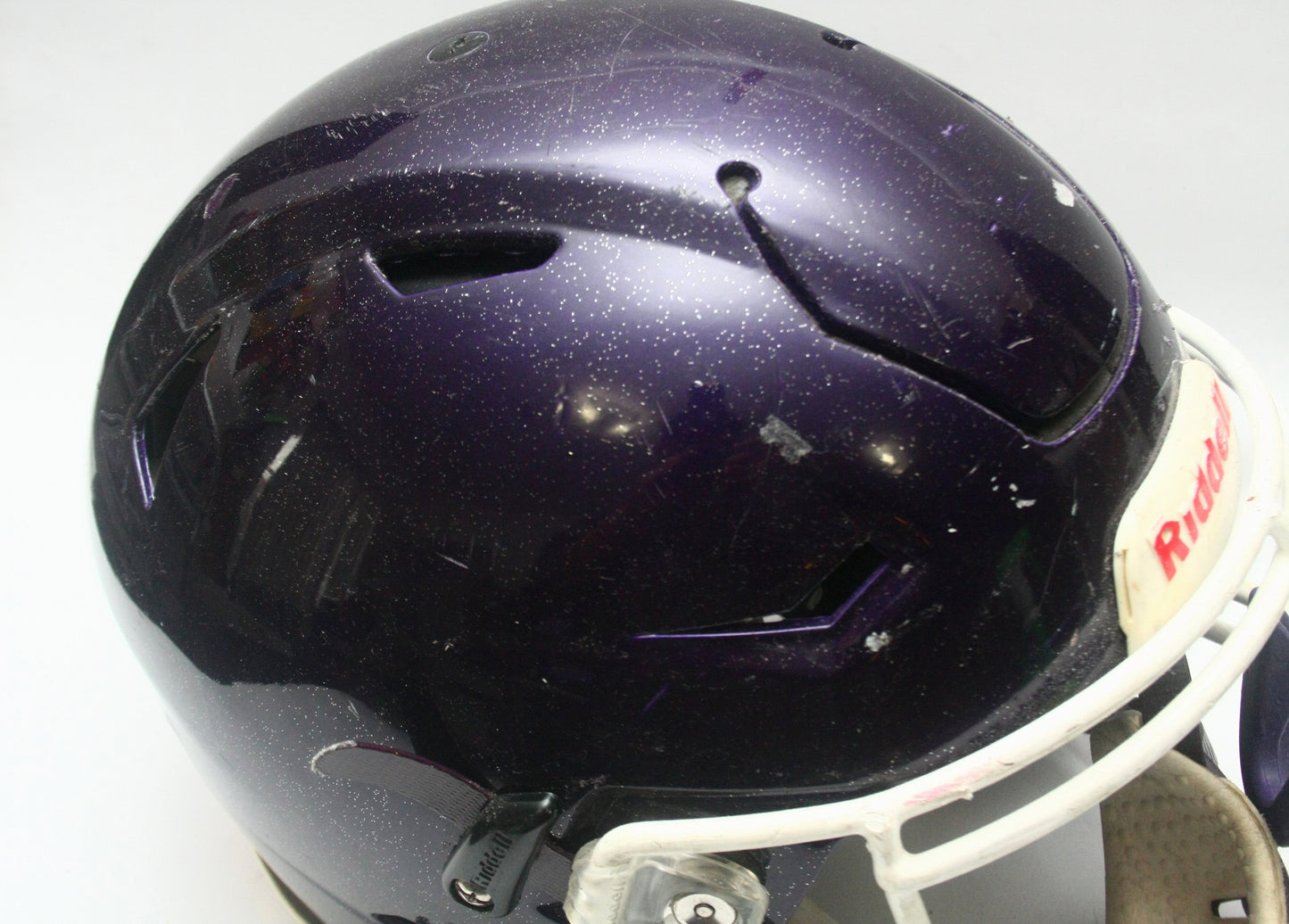 Game Used Riddell SpeedFlex Adult Large Football Helmet - Purple metallic