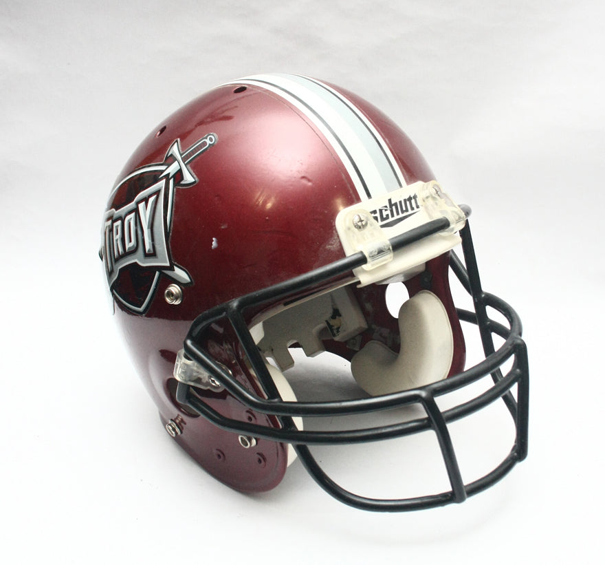 Vintage Game Used 2000s Troy Trojans Schutt Pro Air II Football Helmet - Size Large