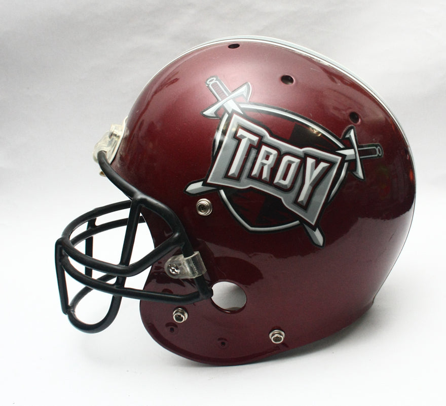Vintage Game Used 2000s Troy Trojans Schutt Pro Air II Football Helmet - Size Large