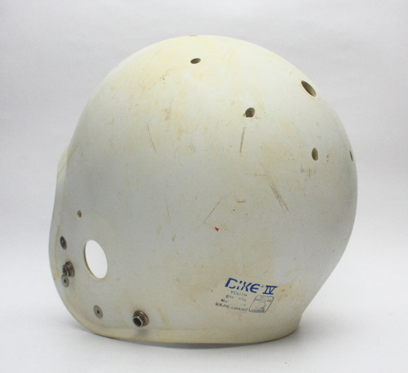 Vintage Game Used White 1980s BIKE IV Youth Medium Football Helmet Shell Only