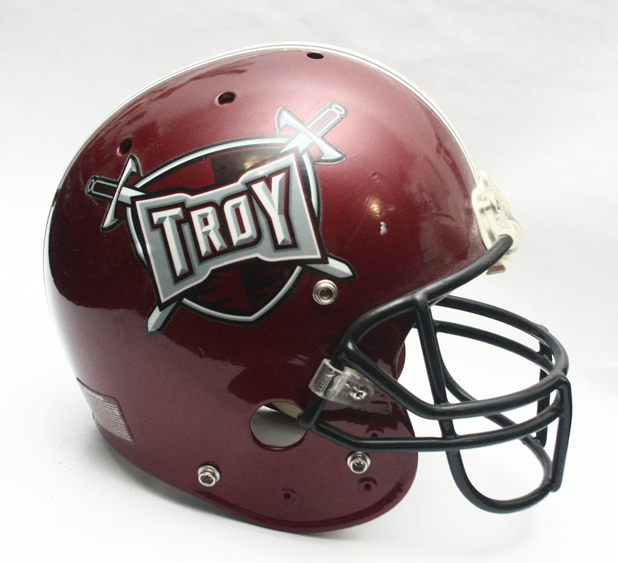 Vintage Game Used 2000s Troy Trojans Schutt Pro Air II Football Helmet - Size Large